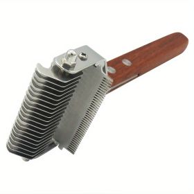 Double Sided Pet Grooming Brush - Efficient Shedding and Dematting Tool with Slicker Brush, Stainless Steel Pins