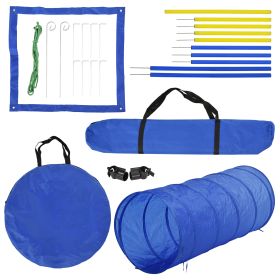 Competition Dog Agility Equipment Obstacle Course Set for Outdoor Backyard, Blue and Yellow (Option: Multi Color-10x10x10 mm)